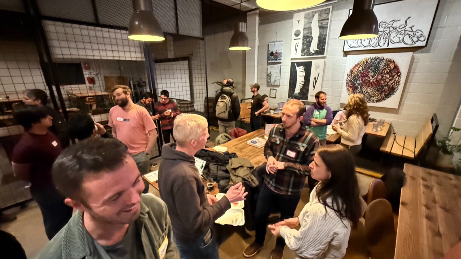 Boulder Tech Connect attendees mingling at a past meetup
